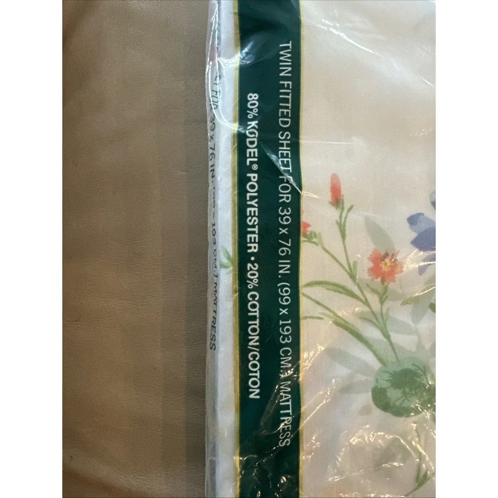 Springmaid Vintage No Iron Tranquility Twin Fitted Sheets Cachet